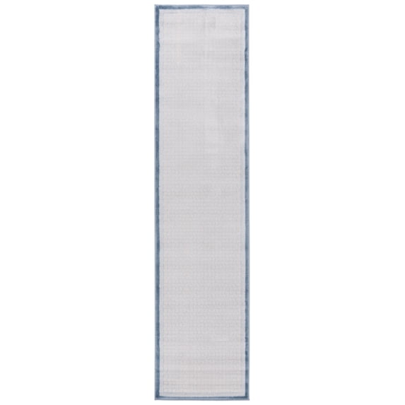 SAFAVIEH Prestige Clarisse Bordered Runner Rug, Ivory/Blue, 2'3" x 8'