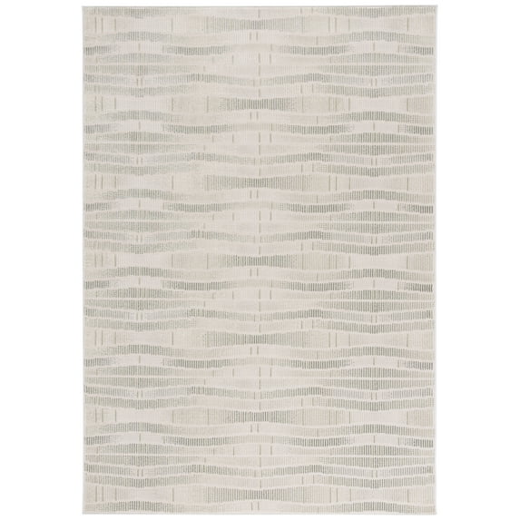 SAFAVIEH Prestige Georgiana Geometric Area Rug, Ivory/Light Green, 5'3" x 7'6"