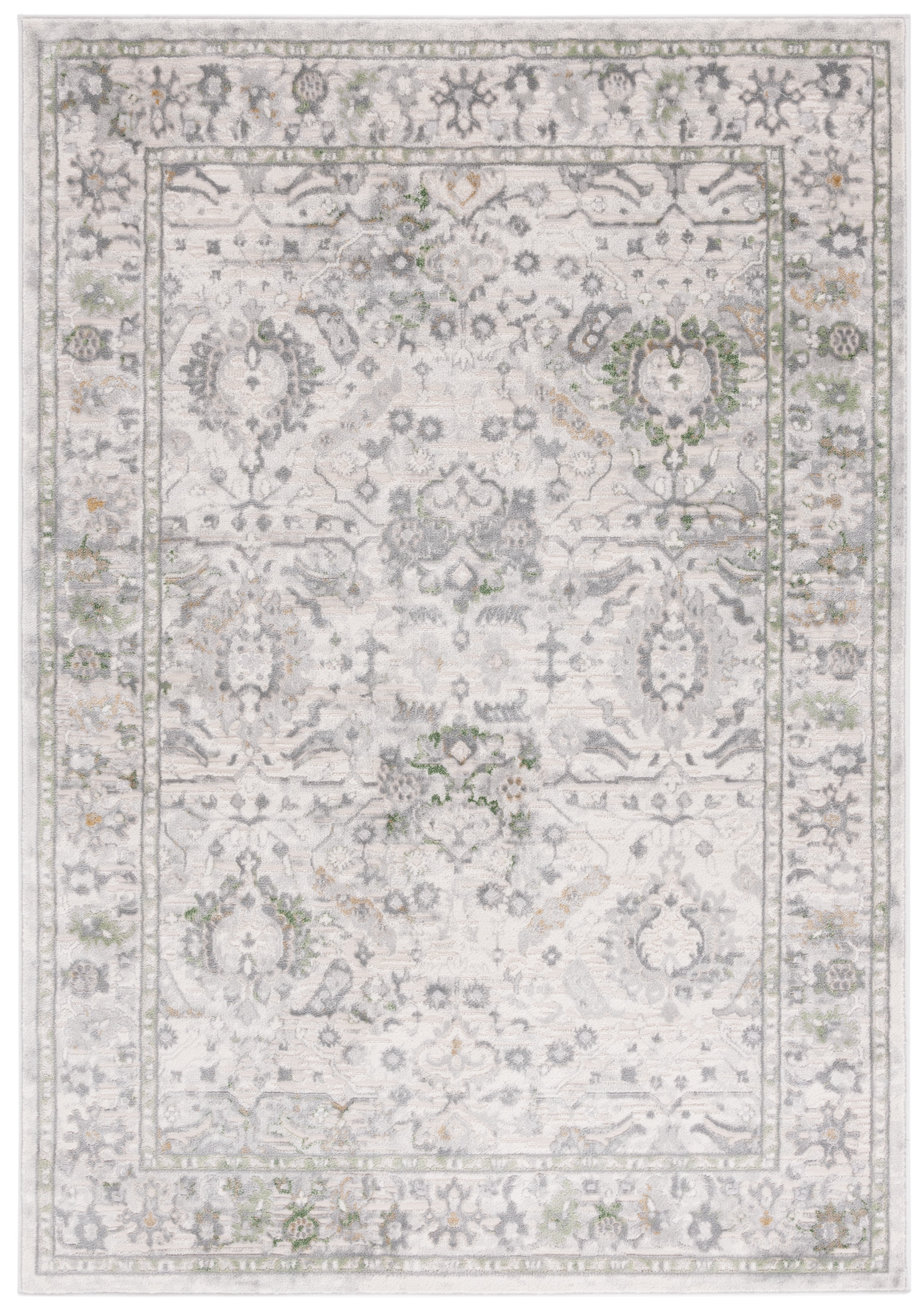 SAFAVIEH Prestige Malvina Oriental Area Rug, Ivory/Gray, 4' x 6'