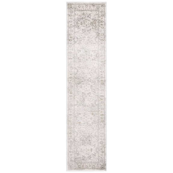 SAFAVIEH Prestige Malvina Oriental Runner Rug, Ivory/Gray, 2'3" x 8'