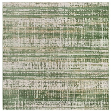 SAFAVIEH Prestige Tamsen Abstract Area Rug, Ivory/Green, 6'7" x 6'7" Square