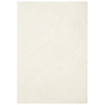 SAFAVIEH Primo Mason Solid Plush Shag Area Rug, Ivory, 4' x 6'