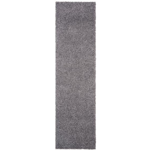 SAFAVIEH Primo Mason Solid Shag Runner Rug, Dark Grey, 2'2" x 10'