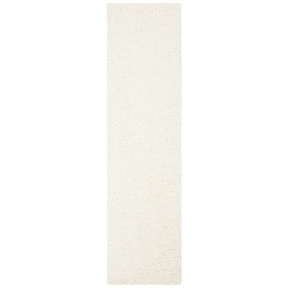 SAFAVIEH Primo Mason Solid Shag Runner Rug, Ivory, 2'2" x 6'