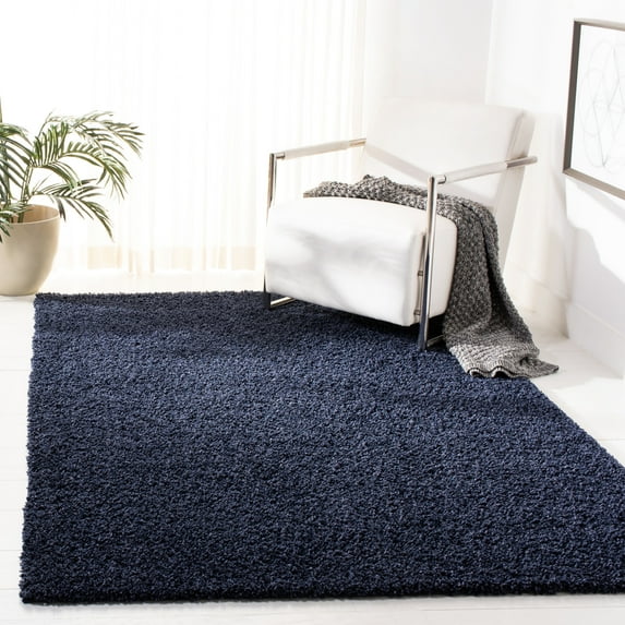 Safavieh Primo Mason Solid Shag Area Rug, Navy, 3' x 5'