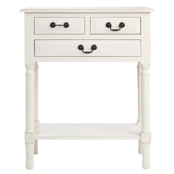 SAFAVIEH Primrose Distressed White Wood Console Table with Drawer (23.5 in. W x 13 in. D x 29.5 in. H)