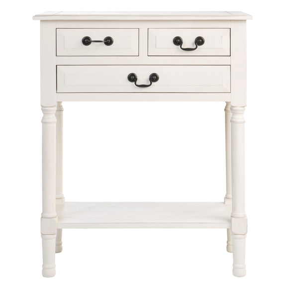 SAFAVIEH Primrose Distressed White Wood Console Table with Drawer (23.5 in. W x 13 in. D x 29.5 in. H)