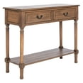 thumbnail image 1 of SAFAVIEH Primrose French 2-Drawer Brown Wood Rectangle Console Table (35.5 in. W x 13 in. D x 29.5 in. H), 1 of 14