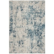 SAFAVIEH Princeton Barry Distressed Area Rug, Blue/Beige, 2'6" x 4'