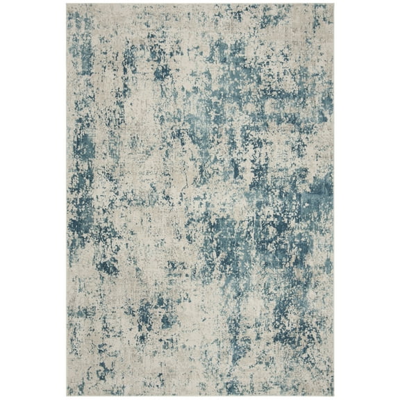 SAFAVIEH Princeton Barry Distressed Area Rug, Blue/Beige, 2'6" x 4'