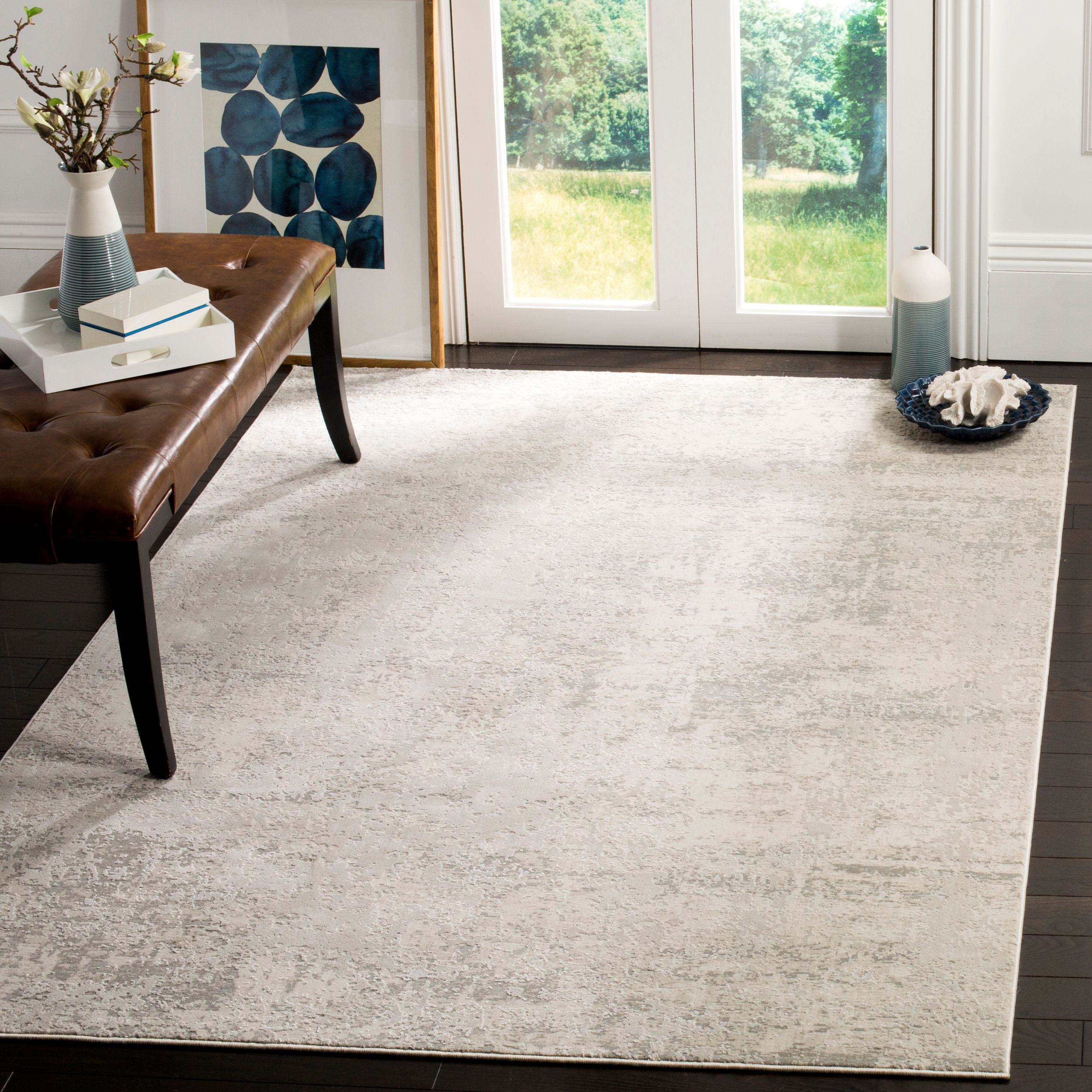 SAFAVIEH Princeton Barry Overdyed Area Rug, Beige/Grey, 9' x 12'