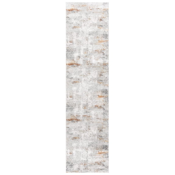 SAFAVIEH Princeton Beaufort Abstract Runner Rug, Light Beige/Grey, 2' x 7'