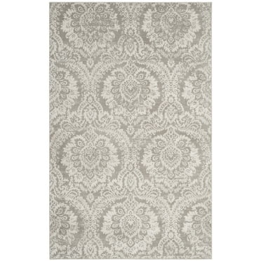 SAFAVIEH Princeton Carbrey Damask Area Rug, Grey/Beige, 2'6" x 4'