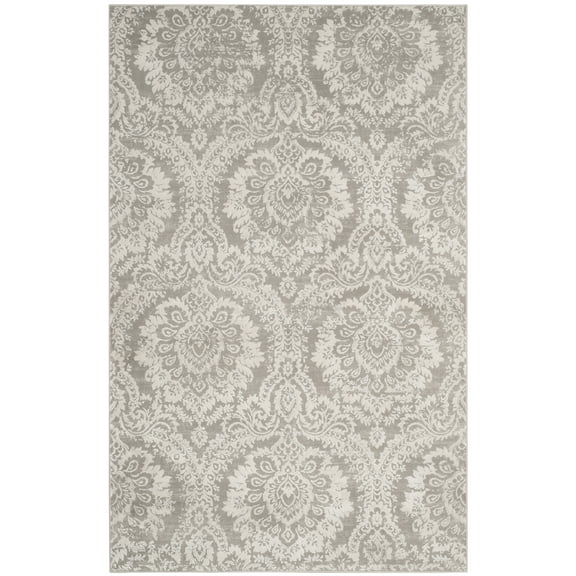 SAFAVIEH Princeton Carbrey Damask Area Rug, Grey/Beige, 2'6" x 4'
