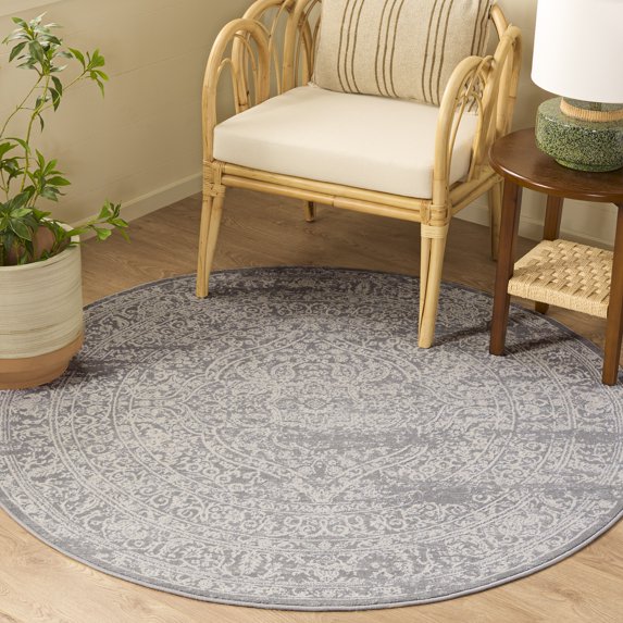 Safavieh Princeton Tennyson Abstract Area Rug, Gray/Beige, 5' x 5' Round