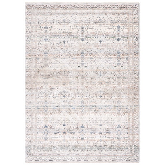 SAFAVIEH Princeton Derbhile Abstract Area Rug, Ivory/Blue, 4' x 6'