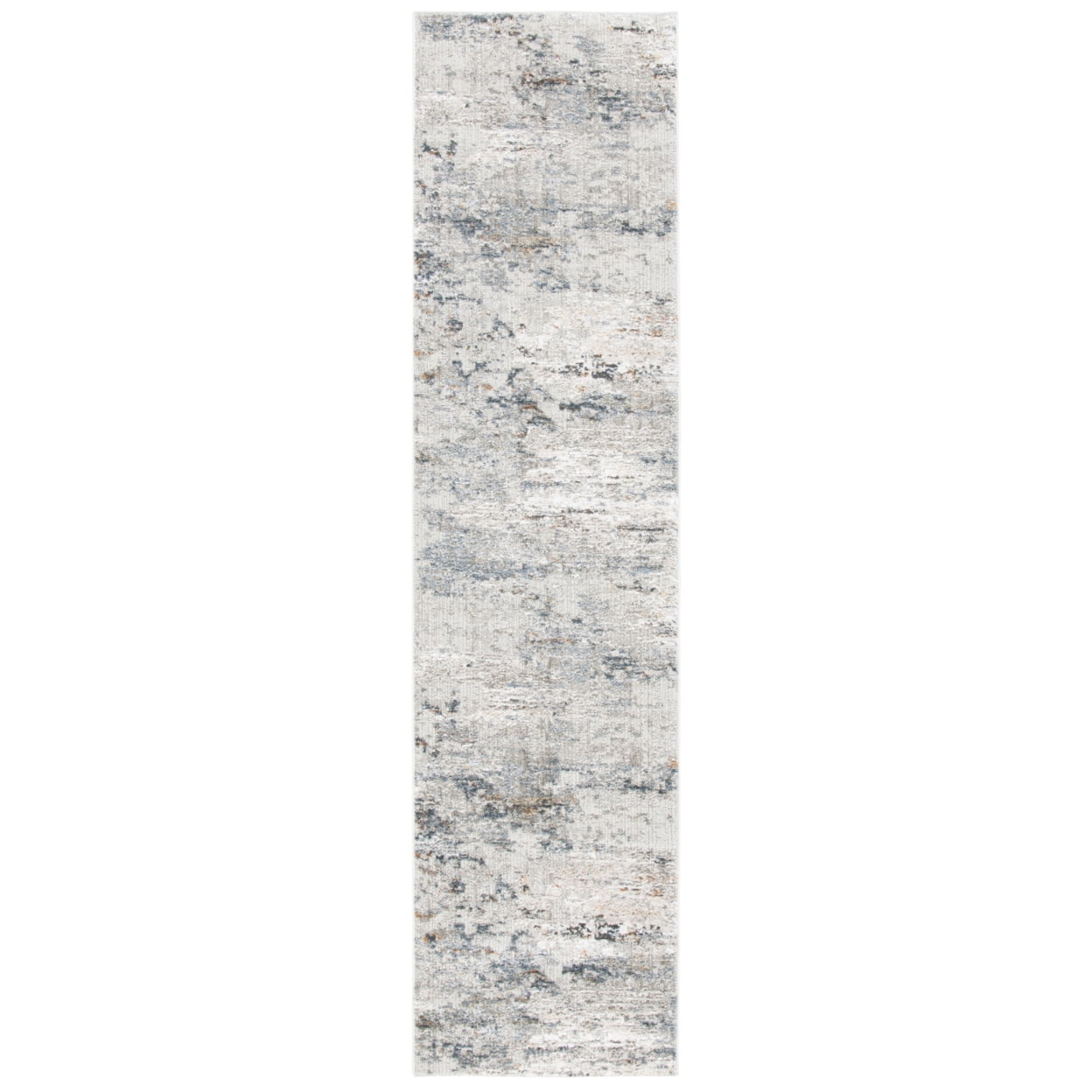 SAFAVIEH Princeton Derrick Abstract Runner Rug, Grey/Ivory, 2' x 8'