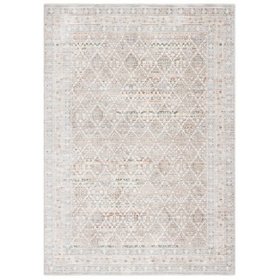 SAFAVIEH Princeton Ema Geometric Area Rug, Ivory/Blue, 4' x 6'