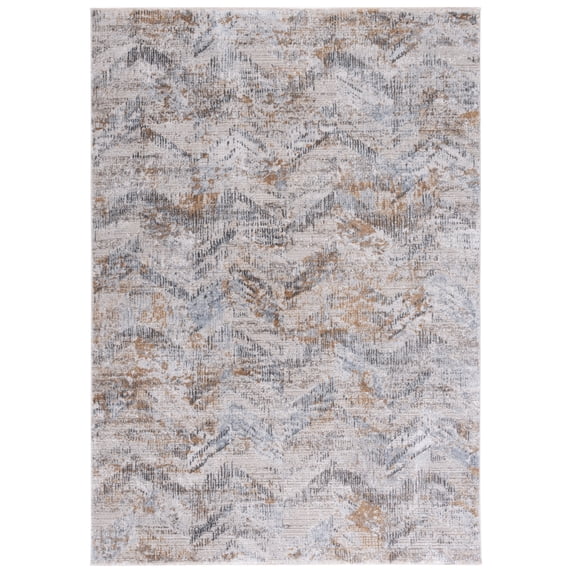 SAFAVIEH Princeton Joandra Geometric Area Rug, Ivory/Grey, 4' x 6'