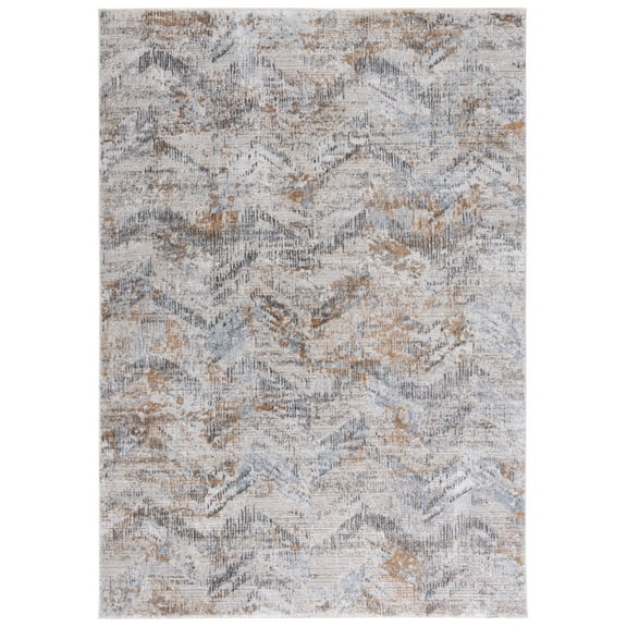 SAFAVIEH Princeton Joandra Geometric Area Rug, Ivory/Grey, 4' x 6'
