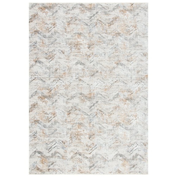 SAFAVIEH Princeton Joandra Geometric Area Rug, Ivory/Grey, 9' x 12'