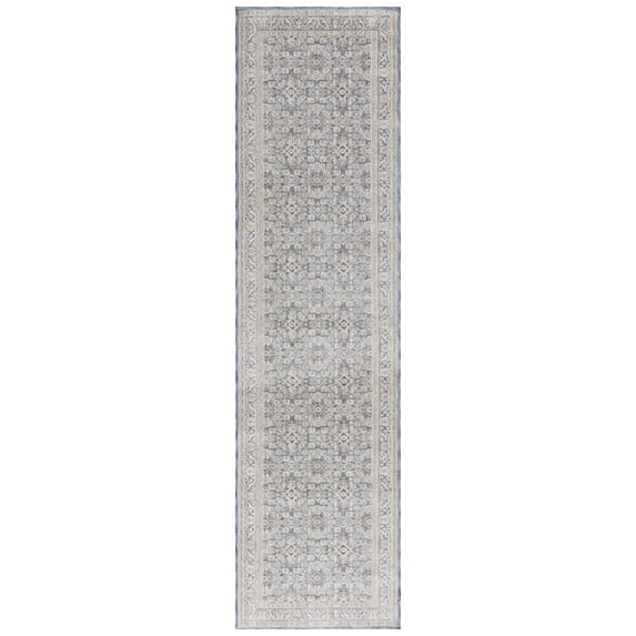 SAFAVIEH Princeton Keane Abstract Runner Rug, Ivory/Blue, 2'7" x 10'