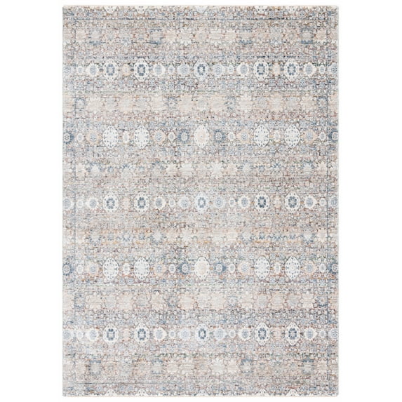 SAFAVIEH Princeton Kestrel Abstract Area Rug, Ivory/Blue, 9' x 12'6"