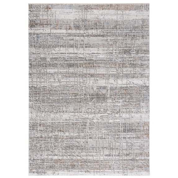 SAFAVIEH Princeton Shavonne Abstract Area Rug, Ivory/Grey, 5'3" x 7'6"