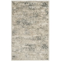 SAFAVIEH Princeton Tennyson Abstract Area Rug, Silver/Anthracite, 2'6" x 4'
