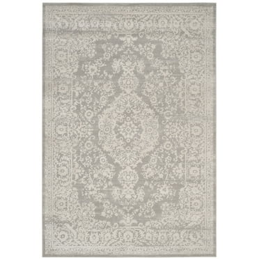 SAFAVIEH Princeton Weldon Floral Bordered Area Rug, Grey/Beige, 4' x 6'