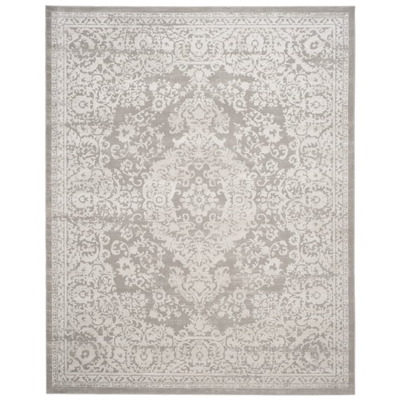 SAFAVIEH Princeton Weldon Floral Bordered Area Rug, Grey/Beige, 9' x 12'