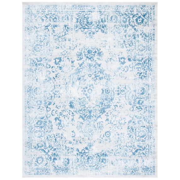 SAFAVIEH Princeton Weldon Medallion Area Rug, Blue/Beige, 9' x 12'