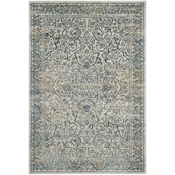 SAFAVIEH Princeton Xavier Abstract Area Rug, Cream/Slate, 2'6" x 4'