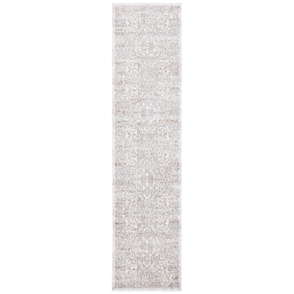 SAFAVIEH Princeton Xavier Abstract Runner Rug, Beige/Grey, 2' x 7'