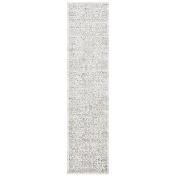 SAFAVIEH Princeton Xavier Abstract Runner Rug, Beige/Grey, 2' x 7'