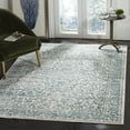 SAFAVIEH Princeton Xavier Floral Bordered Area Rug, Blue/Beige, 9' x 12