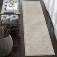 thumbnail image 1 of SAFAVIEH Princeton Xavier Floral Bordered Runner Rug, Grey/Beige, 2' x 10', 1 of 7