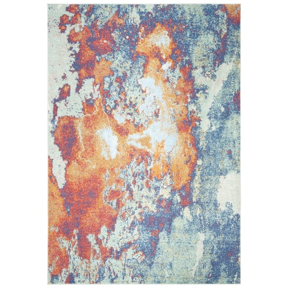 SAFAVIEH Prism Guliana Abstract Area Rug, Cream/Aqua, 8' x 10'
