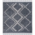 thumbnail image 1 of SAFAVIEH Pro Lux Emmeline Geometric Shag Area Rug, Blue/Creme, 6'7" x 6'7" Square, 1 of 12