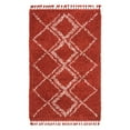 thumbnail image 1 of SAFAVIEH Pro Lux Emmeline Aztec Fringe Shag Runner Rug, Rust/Cream, 2' x 8', 1 of 6