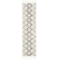 thumbnail image 1 of SAFAVIEH Pro Lux Emmeline Geometric Shag Runner Rug, Cream/Blue, 2'6" x 10', 1 of 7
