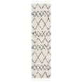thumbnail image 1 of SAFAVIEH Pro Lux Marcus Geometric Shag Runner Rug, Cream/Blue, 2'6" x 10', 1 of 7