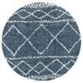thumbnail image 1 of SAFAVIEH Pro Lux Marie Geometric Shag Area Rug, Blue/Ivory, 6'7" x 6'7" Round, 1 of 8