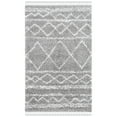 thumbnail image 1 of SAFAVIEH Pro Lux Marie Geometric Shag Area Rug, Grey/Ivory, 4' x 6', 1 of 9