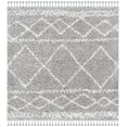 thumbnail image 1 of SAFAVIEH Pro Lux Marie Geometric Shag Area Rug, Grey/Ivory, 6'7" x 6'7" Square, 1 of 8