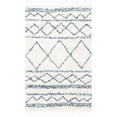 thumbnail image 1 of SAFAVIEH Pro Lux Marie Geometric Shag Area Rug, Ivory/Blue, 9' x 12', 1 of 9