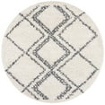 thumbnail image 1 of SAFAVIEH Pro Lux Emmeline Geometric Shag Area Rug, Cream/Blue, 6'7" x 6'7" Round, 1 of 11