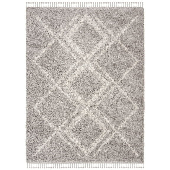 SAFAVIEH Pro Lux Shag Collection PLX432F Grey / Cream Rug