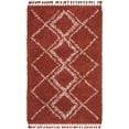 thumbnail image 1 of SAFAVIEH Pro Lux Emmeline Geometric Shag Area Rug, Rust/Creme, 3' x 5', 1 of 11