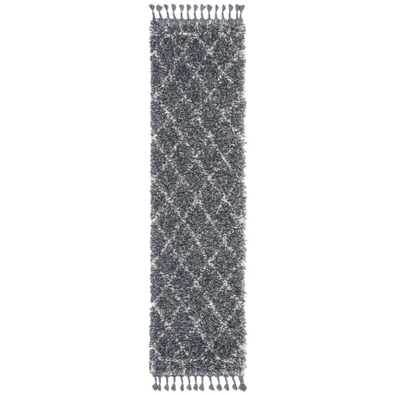 SAFAVIEH Pro Lux Shag Collection PLX433L Blue / Creme Rug